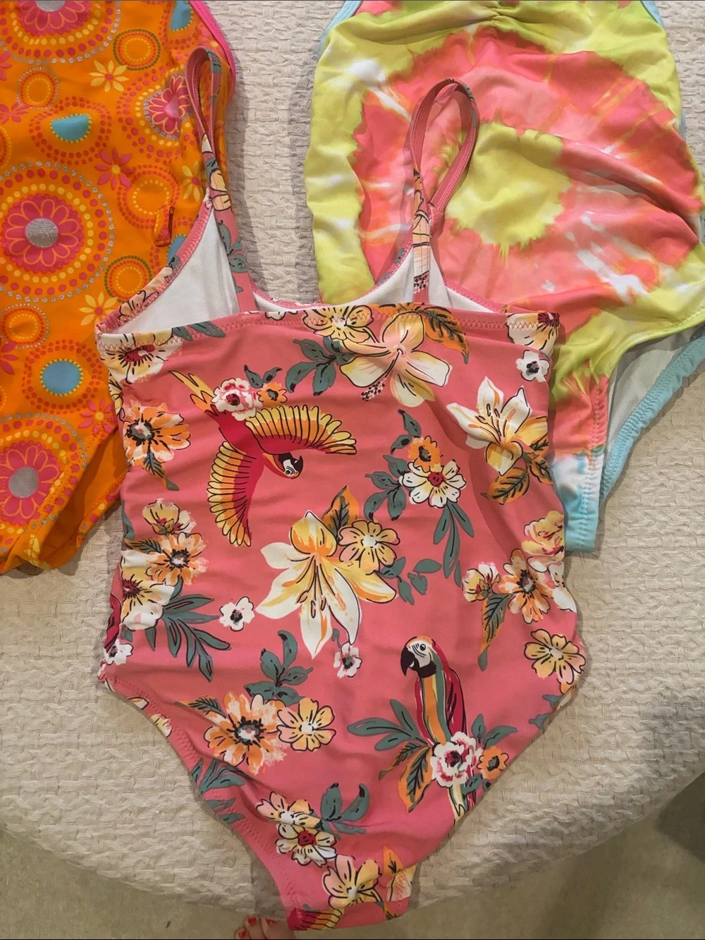 Set of 3 Girls' One-Piece Swimsuits size 7